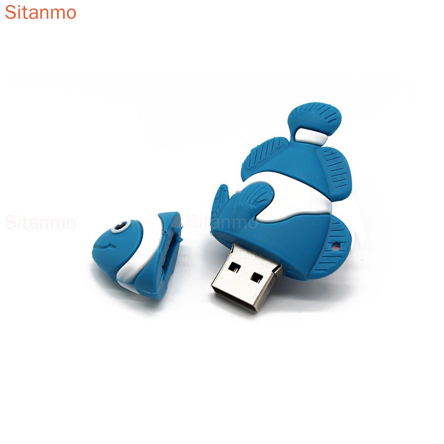 Usb Dung Lượng 1GB 8GB 16GB 32GB 64GB 2TB 128GB Bằng Silicon Hình Cá Nhiệt Đới Dễ Thương