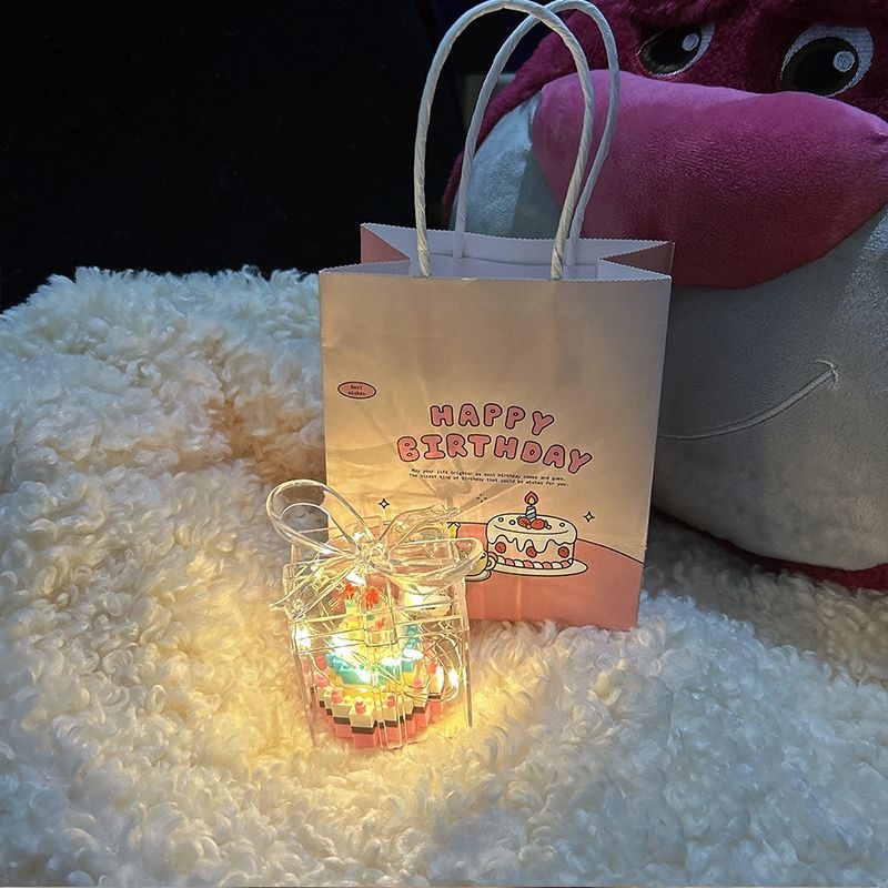 Bộ Đồ Chơi Xếp Hình Bánh Kem Sinh Nhật Mini Diy Sáng Tạo Cho Bé