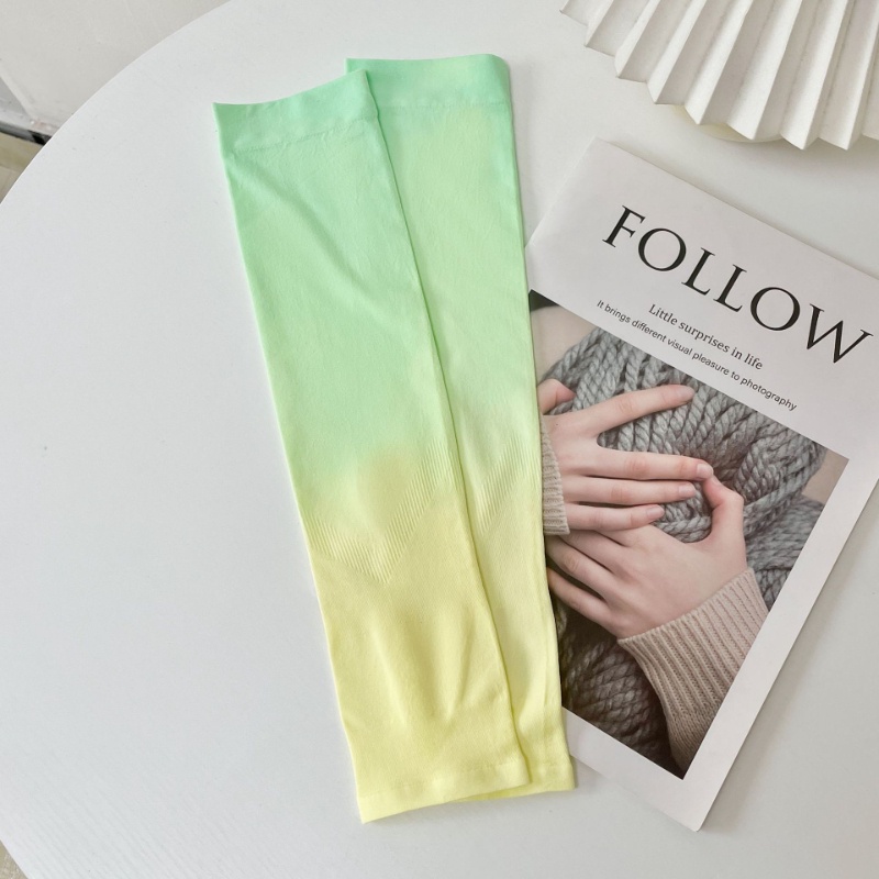 Ống Tay Áo Chống Nắng Bằng Lụa Lạnh Màu Gradient Phong Cách Mới Bảo Vệ Cánh Tay Chống Tia Cực Tím Unisex