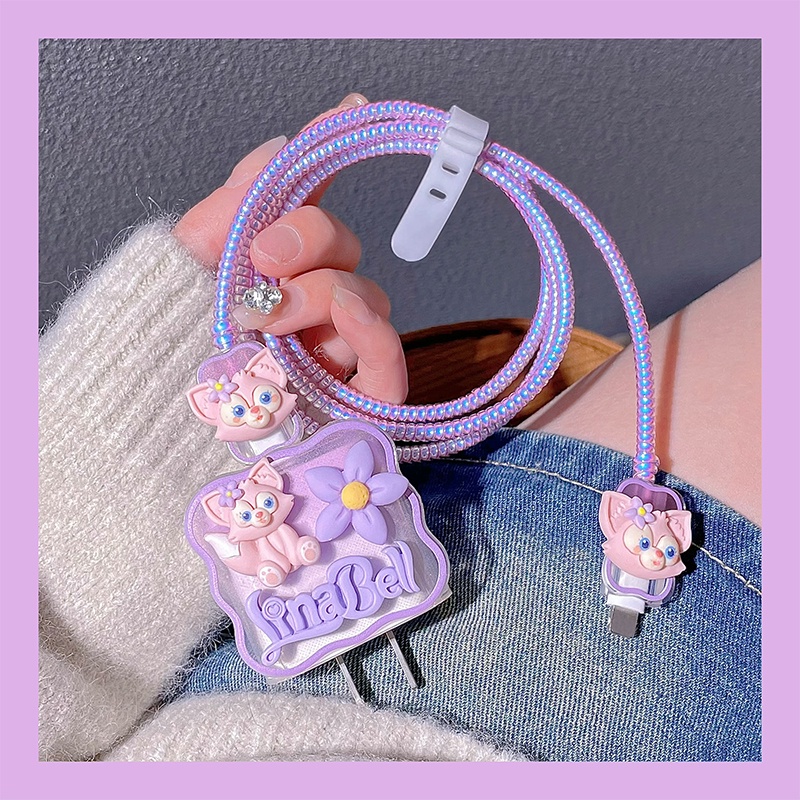 Vỏ Bọc Bảo Vệ Dây Cáp Sạc Hình Cáo Dễ Thương Cho iP 20W 11 12promax 13 13promax 14proamx 14plus