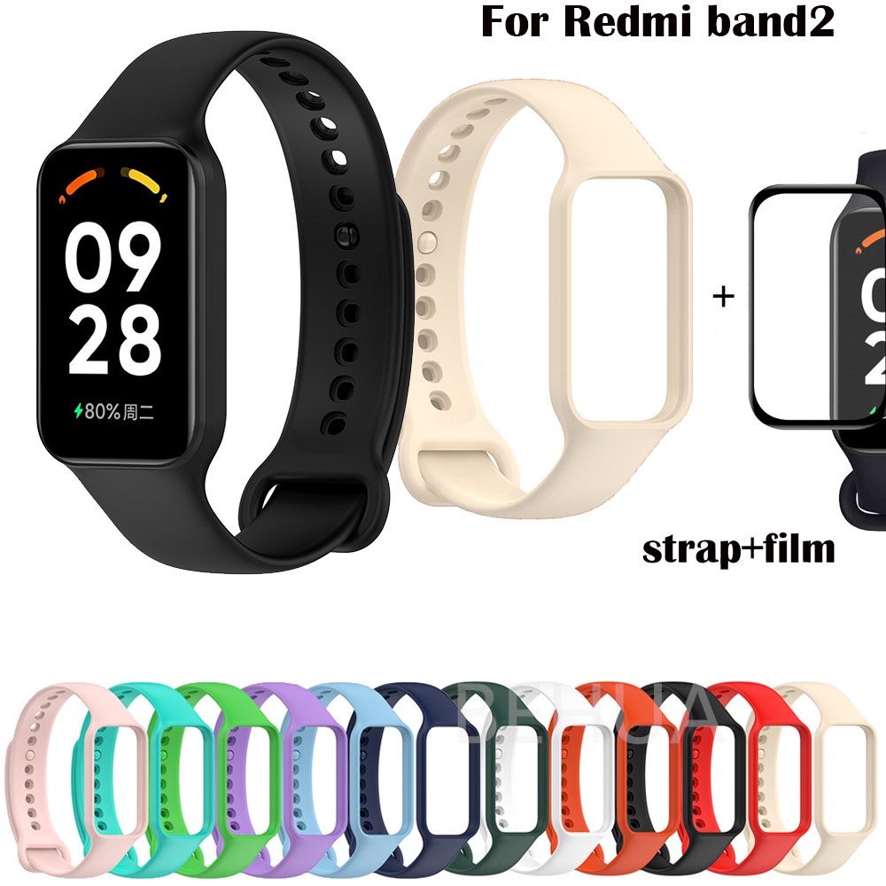 Dây Đeo Thay Thế Cho Đồng Hồ Thông Minh xiaomi redmi smart band2 / xiaomi band 8 active redmi band 2 Kèm Phim Bảo Vệ