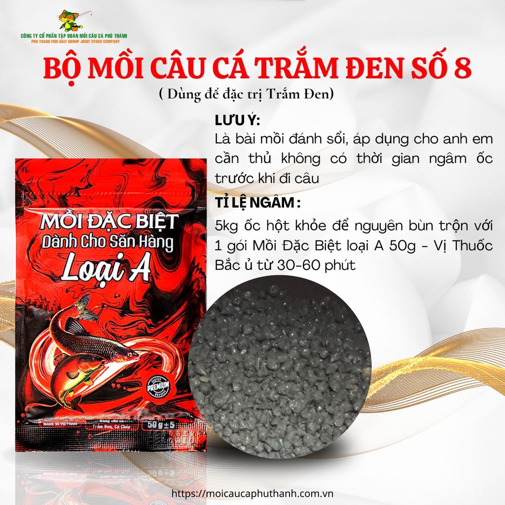 Bộ mồi Trắm Đen số 8