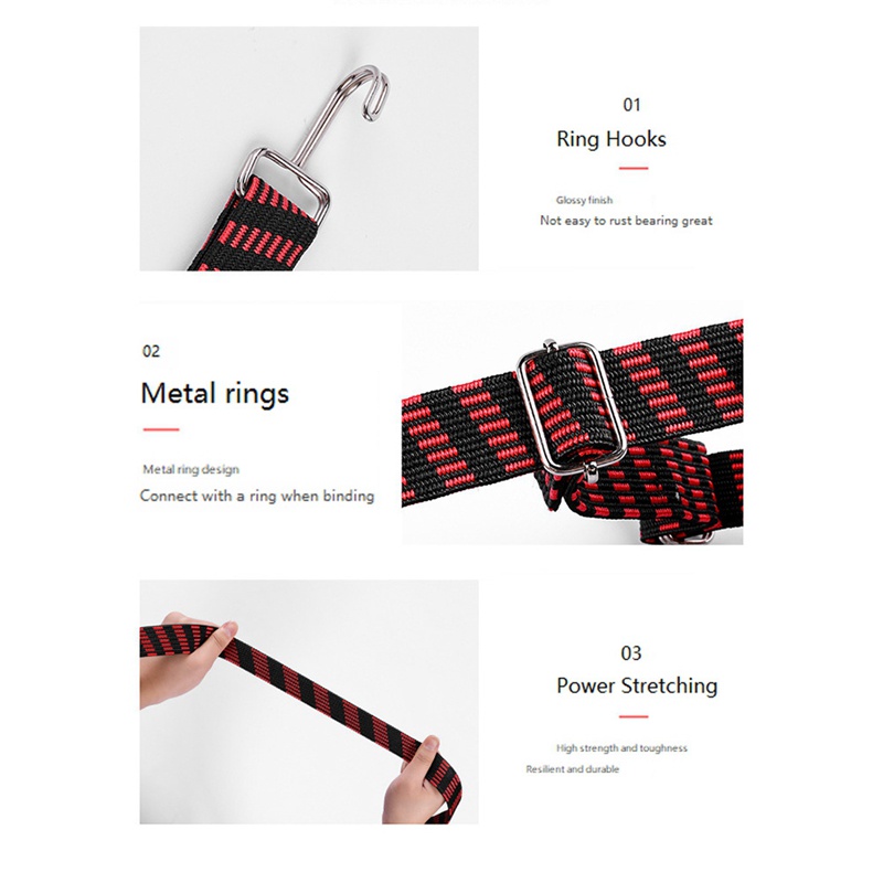 Dây Cao Su Co Giãn Buộc Hành Lý Có Thể Điều Chỉnh Cho Xe Đạp / Xe Máy