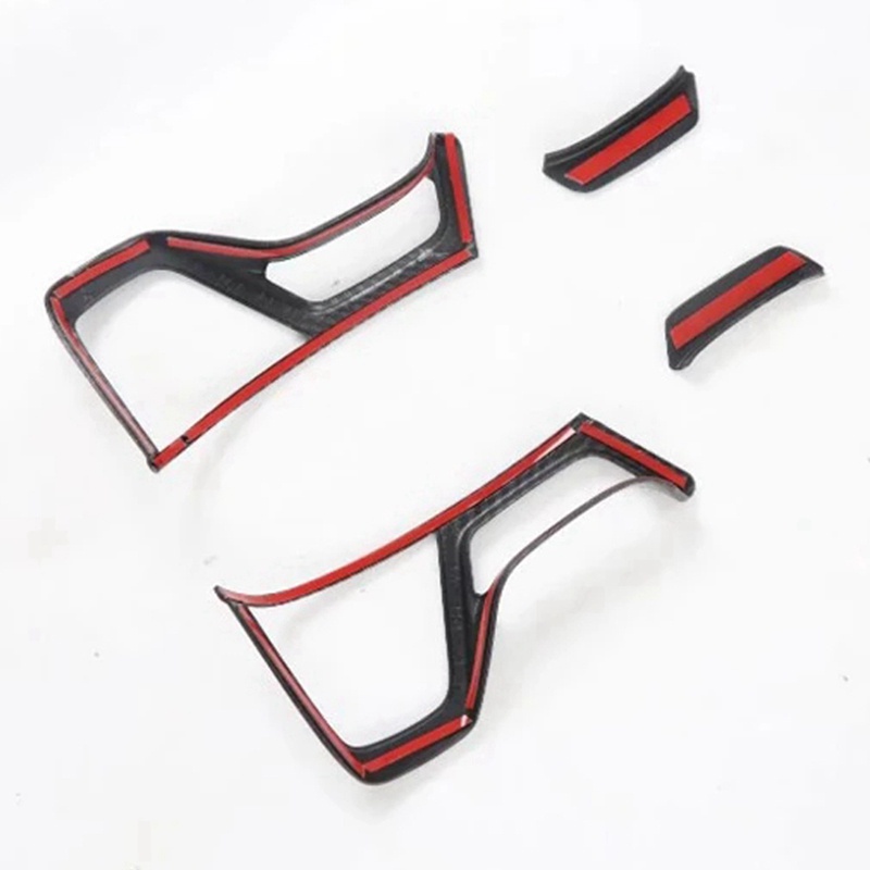 1 Bộ Phụ Kiện: 2 Bộ Vỏ Bọc Vô Lăng Xe Hơi &amp; 1 Bộ Khung Viền Lỗ Thông Khí Phía Trên