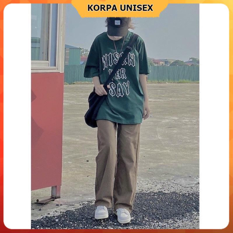 Áo thun tay lỡ form rộng in chữ SAY 2 - phông ulzzang freesize unisex nam nữ