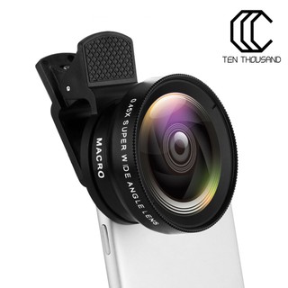 ☼Universal Mobile Phone 0.45X Wide Angle 12.5X Macro High Clarity Lens for iPhone Android