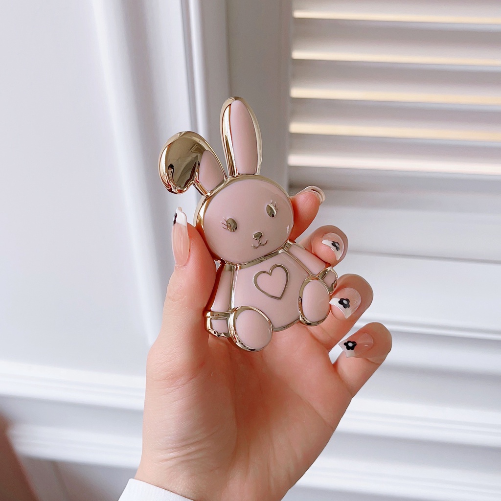 Nhẫn Đỡ Điện Thoại Bằng Kim Loại Mạ Điện Hình Thỏ Hoạt Hình 3D