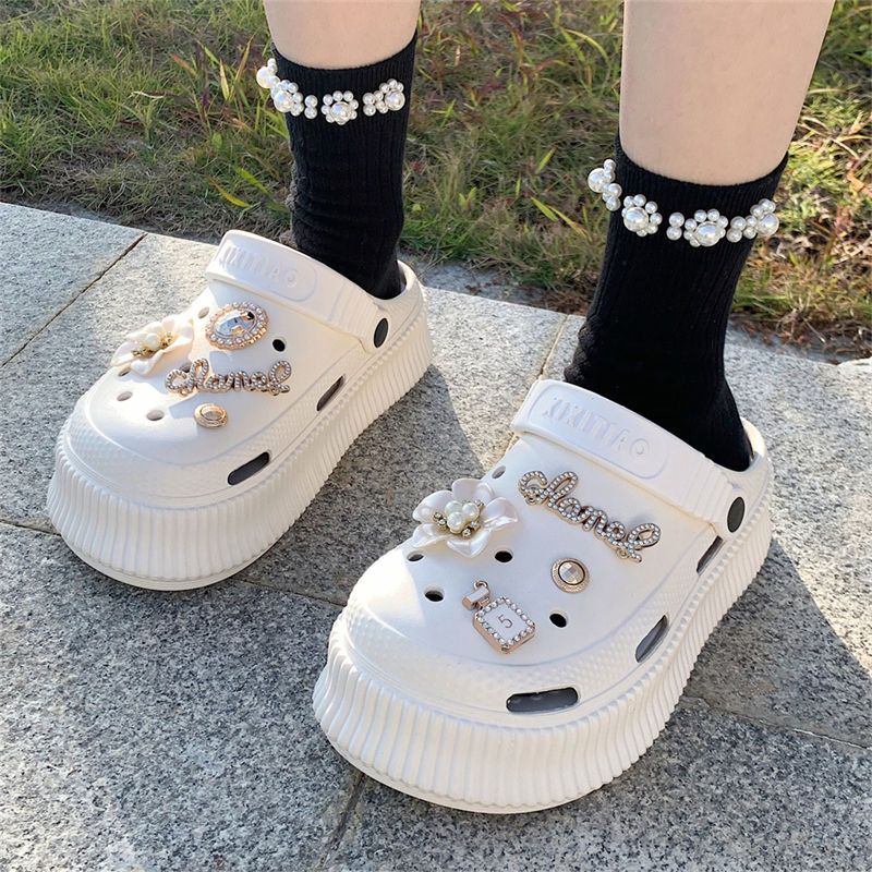 Giày Sandal Nhựa EVA Đế Dày Tăng Chiều Cao Chống Trượt Thời Trang Mùa Hè Cho Nữ