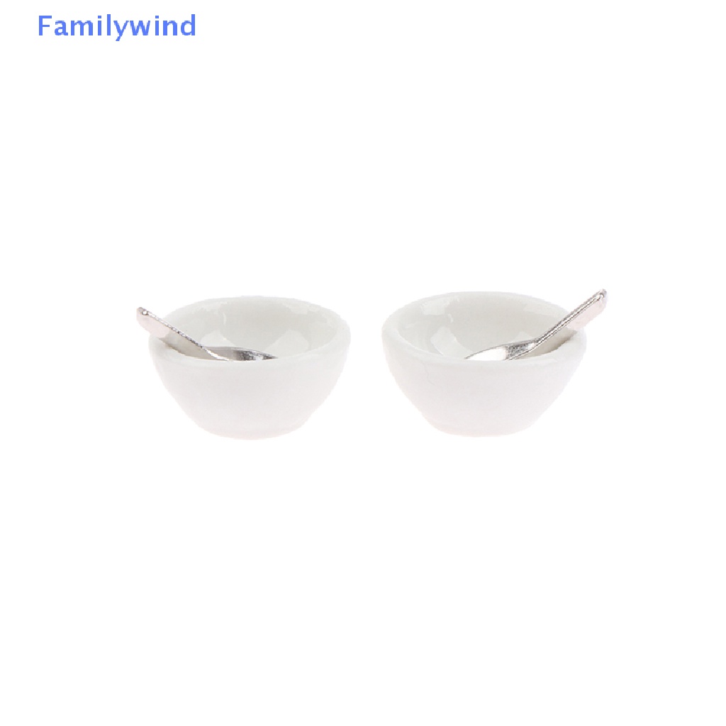 Bộ 4 Tô Muỗng Ăn Súp Đồ Chơi Mini Bằng Gốm Tỉ Lệ 1: 12 Trang Trí Nhà Búp Bê