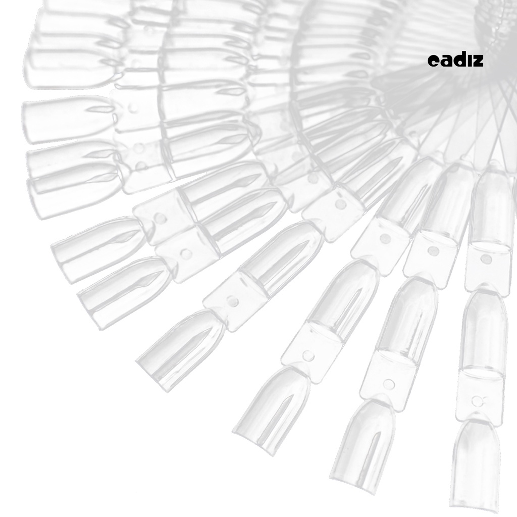 Bộ 50 Bảng Trưng Bày Móng Tay Giả Trong Suốt Hình Quạt Dễ Sử Dụng Thân Thiện Với Môi Trường