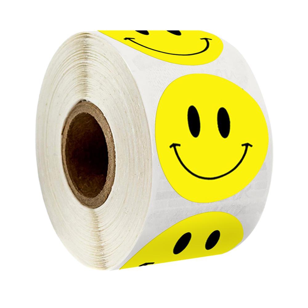 Cuộn 500 Miếng Dán Hình Mặt Cười Hoạt Hình Trang Trí