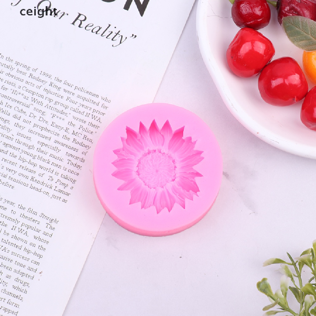 1 Khuôn Silicon Làm Xà Phòng Hình Hoa Hướng Dương 3D DIY