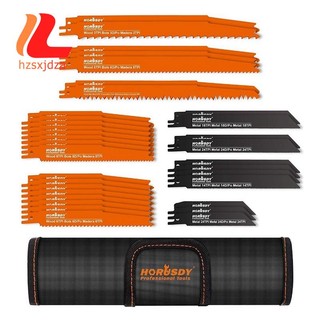 HORUSDY 34-Piece Metal Reciprocating Saw Blade Set & Wood Pruning Reciprocating Saw Blades, Saw Blades