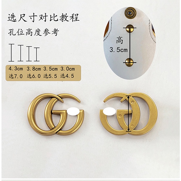 Khóa Kim Loại Hình Logo gucci Double g Sửa Chữa Túi Xách