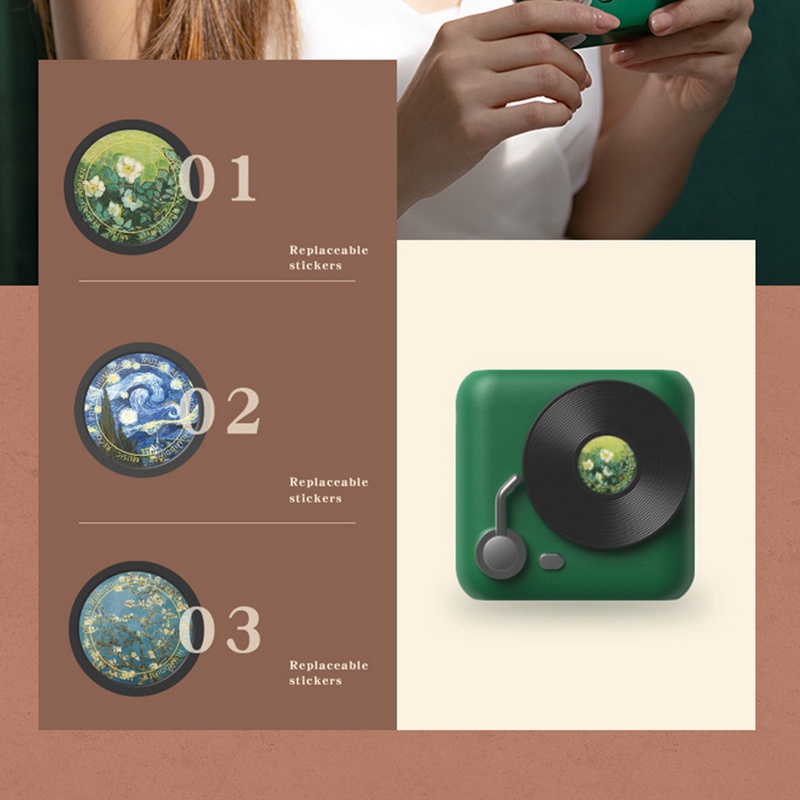 Quạt Làm Mát Để Bàn / Văn Phòng Có Dây Đeo Cổ Phong Cách Retro