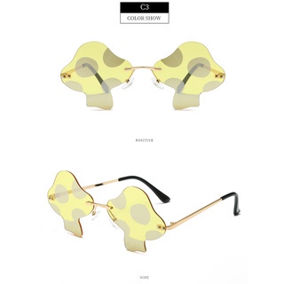 Kính Mát Gọng Kim Loại Hình Nấm Hoạt Hình Vui Nhộn Cho Halloween