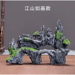 Hòn Non Bộ Đá Mô Phỏng Trang Trí Bể Cá