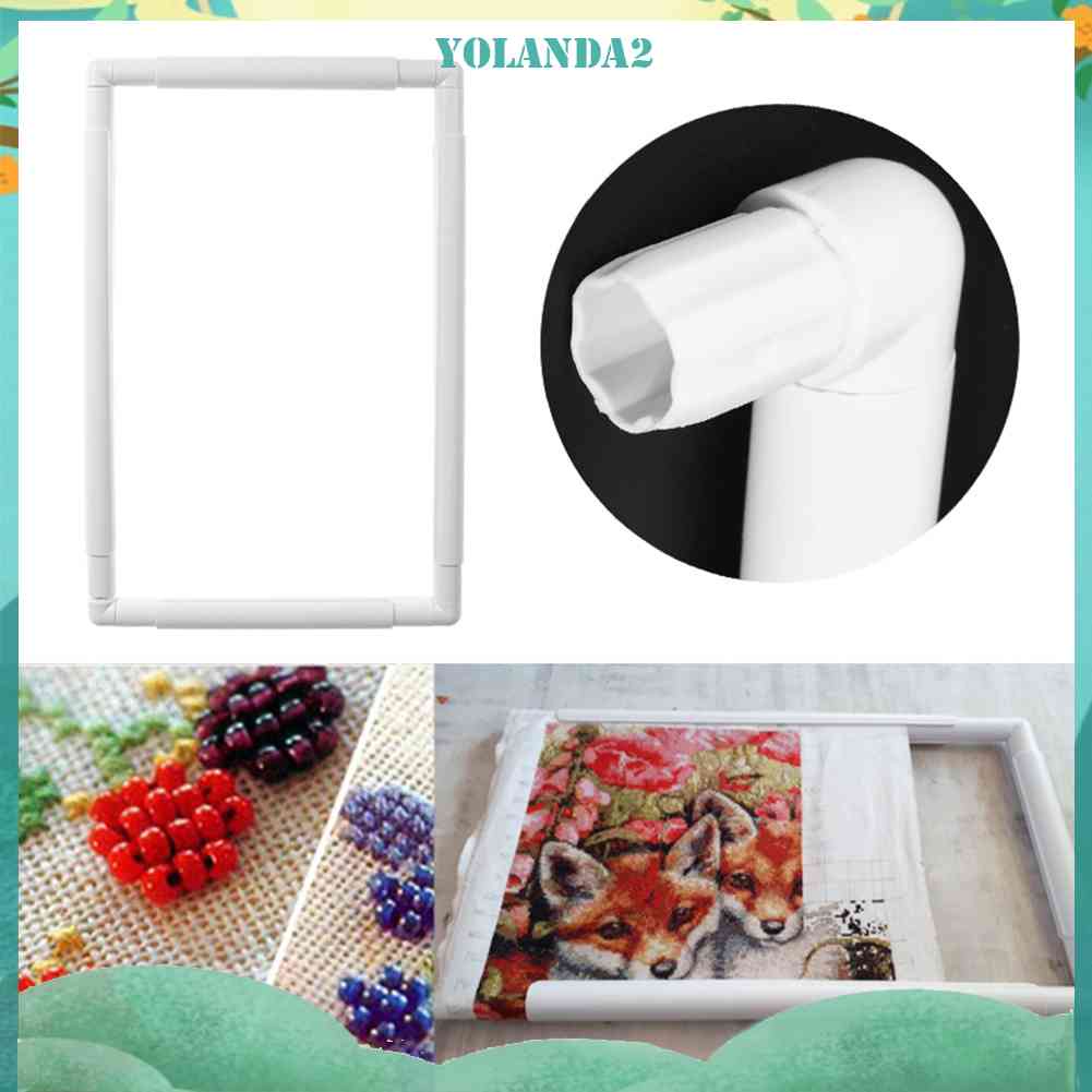 Giá Đỡ Tranh Thêu Chữ Thập Hình Vuông Bằng Nhựa PP