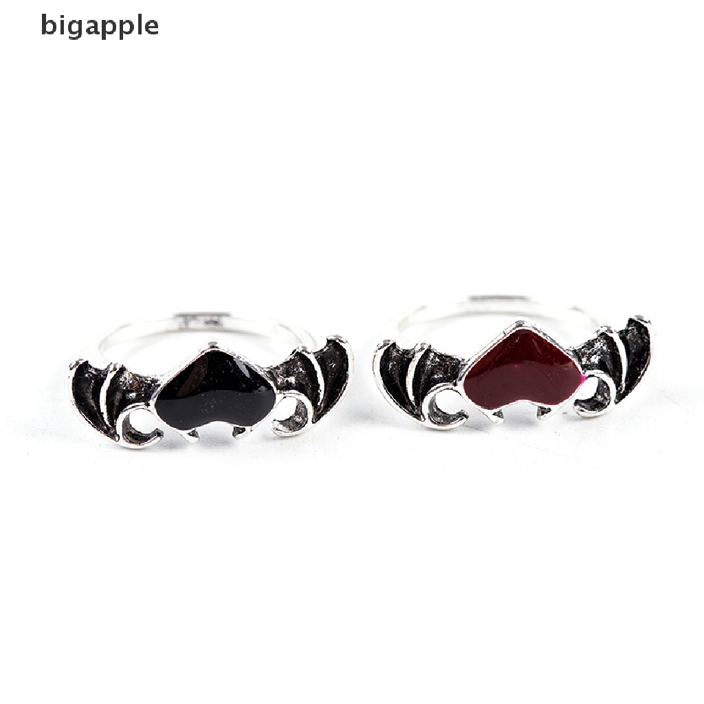 Nhẫn Họa Tiết Cánh Quỷ / Trái Tim Độ Bóng Cao Độc Đáo Thời Trang