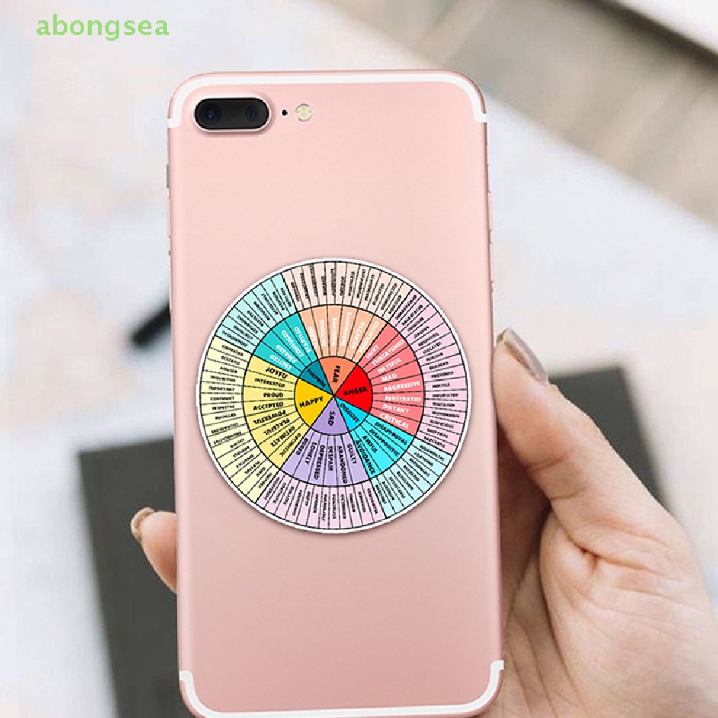 abongsea 2Pcs Feelings Wheel Vinyl Sticker Emotion Feeling Chart Emotion Wheel Stickers Nice