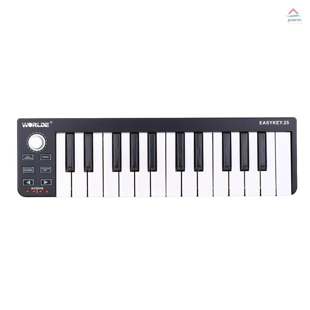 Bàn Phím Mini 25 Nút Bấm Kết Nối USB MIDI pcervn Thế GiớiE Easykey.25 25 Phím Mini