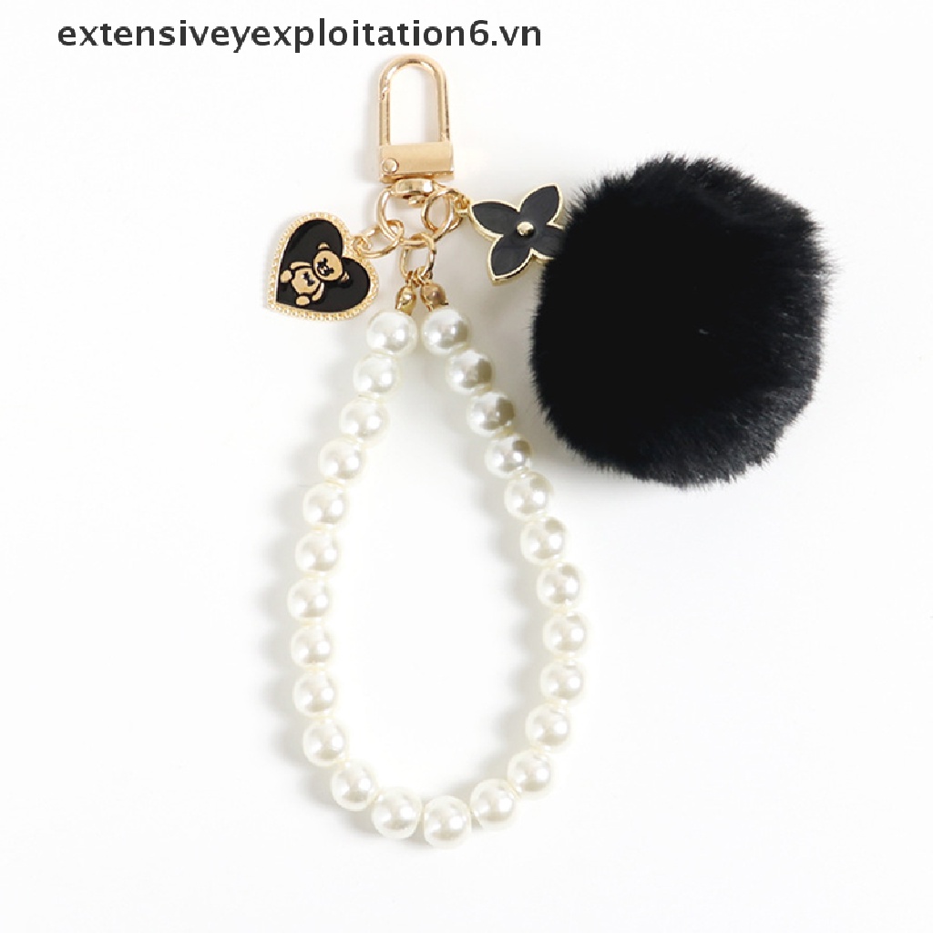 [EE] Ins Móc Khóa Hình Gấu Hồng Đen Đáng Yêu Dành Cho Nữ