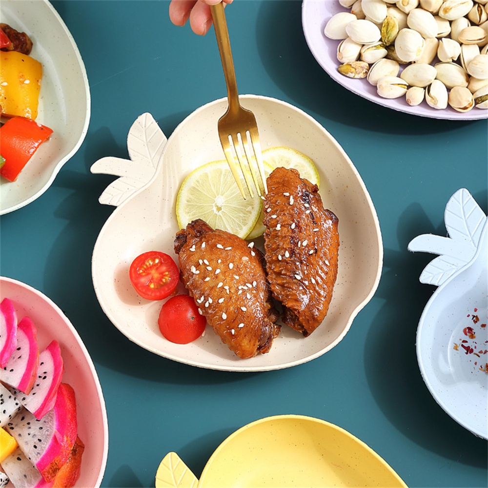 Đĩa Đựng Trái Cây Hình Quả Táo Bằng Nhựa Lúa Mạch