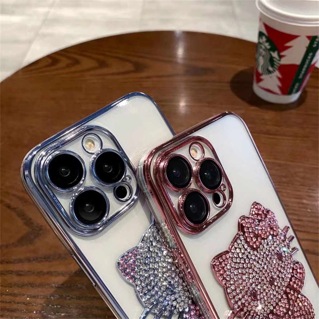 Ốp Điện Thoại iphone 14 pro max 14 plus 13 12 pro max ốp iphone 14 promax ốp lưng 14 pm bảo vệ camera TPU Mềm Trong Suốt Chống Sốc Đính Đá 3D Sang Trọng Bảo Vệ camera Cho