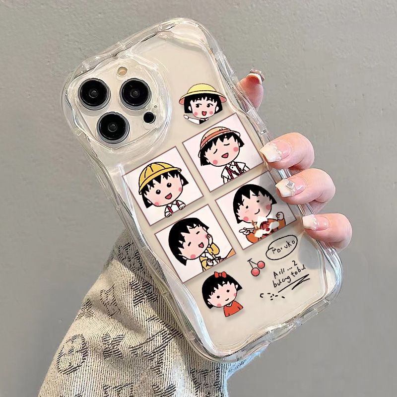 ✅Ốp Điện Thoại Mềm Trong Suốt Viền Cong In Hình Maruko Cho iPhone14 / 13promax 12 / 11 7 / 8p xs / xr BR5G