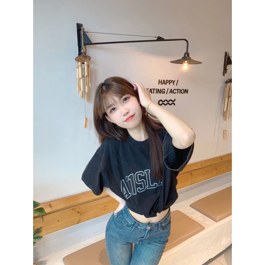 NRVP Áo Thun 100% Cotton Tay Ngắn Dáng Suông In Họa Tiết Hoạt Hình Phong Cách Hàn Quốc Cho Nữ