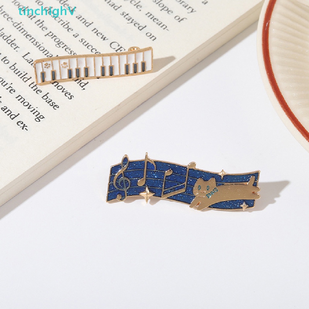 [TinchighV] Ghim Cài Áo Tráng Men Hình Nốt Nhạc / Mèo Nhảy Múa Cho Nam Và Nữ [Mới]