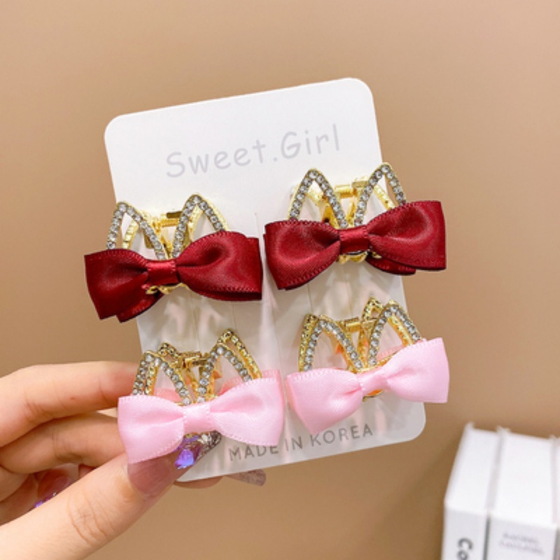 Kẹp Tóc Nơ Nhỏ Dễ Thương Phong Cách Hàn Quốc Cho Bé Gái