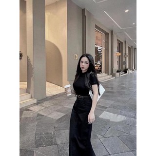 ✨FULL SET✨Set áo phông trơn mix chân váy basic