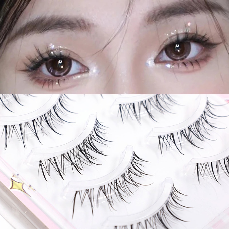 Bộ 5 Cặp Lông Mi Giả Cong Siêu Mịn Tự Nhiên Chống Thấm Nước