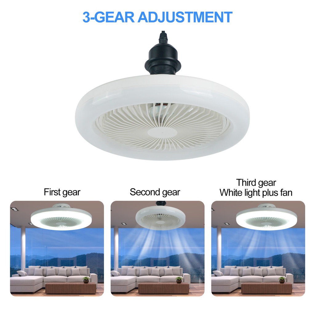 Quạt Làm Mát 220v E27 3 Chuôi Đèn Trần Dễ Điều Chỉnh Cho Phòng Khách / Phòng Ngủ Của Bé （no Remote Control.）