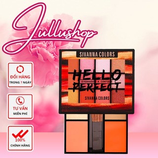 SIVANNA COLORS Eyeshadow & Contour HELLO PERFECT HF5016 Bảng Mắt Má Hồng Tạo Khối Sivanna Hello Perfect Phấn mắt và
