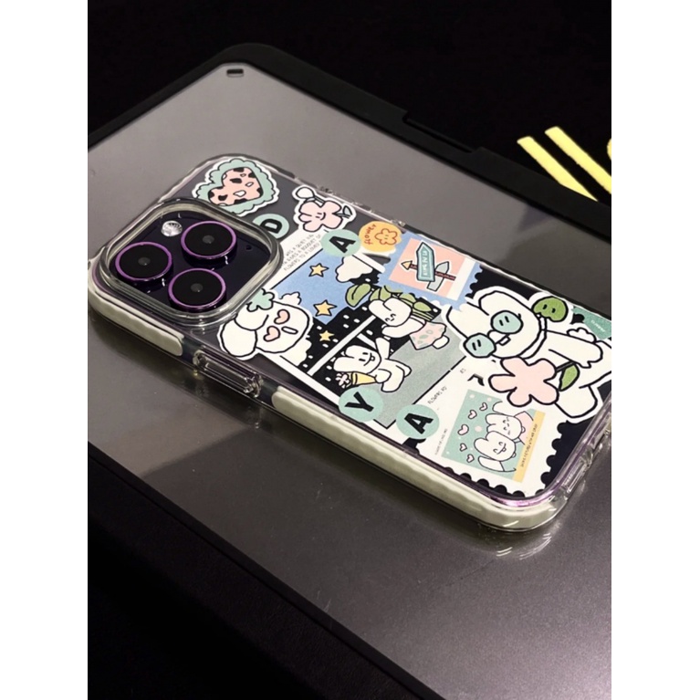 Ốp Điện Thoại Mềm Chống Rơi Hình Thỏ Cho Iphone 14promax 13 13promax 12 11 7 / 8Plus Xsmax 6S