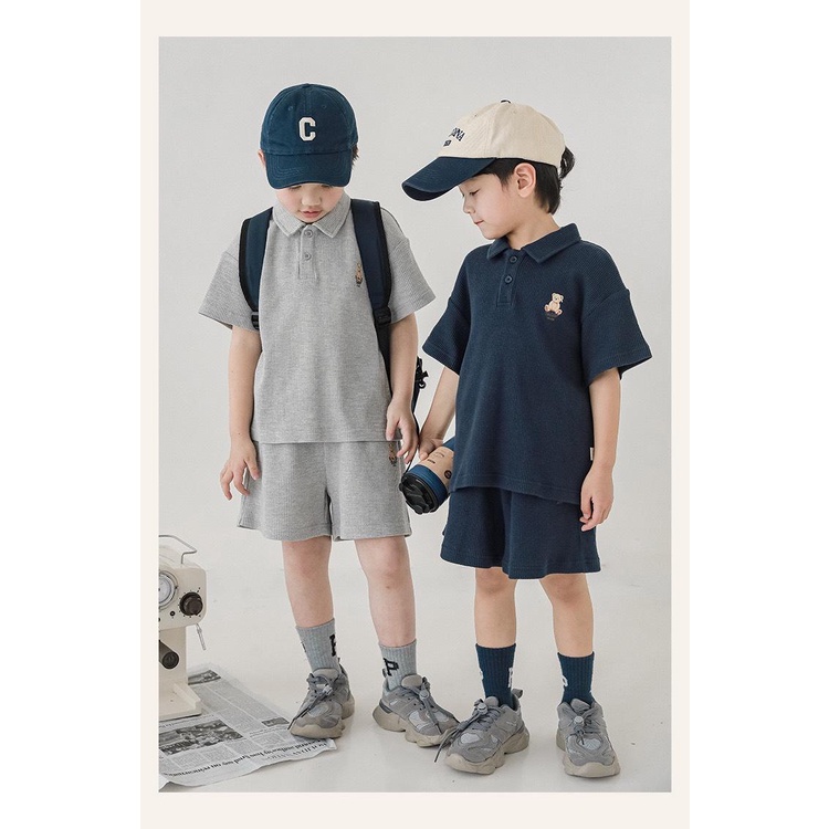 Set bé trai vải thun waffle siêu xịn