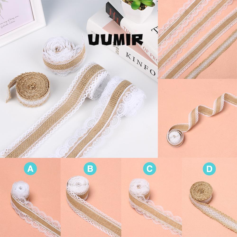 Ruy băng UUMIR bằng vải bố dài 2m trang trí DIY