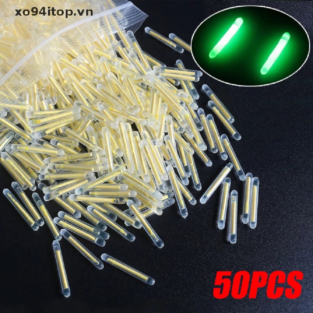 Xoitop Set 50 Phao Câu Cá Phát Sáng Trong Đêm 2.2-4.5mm