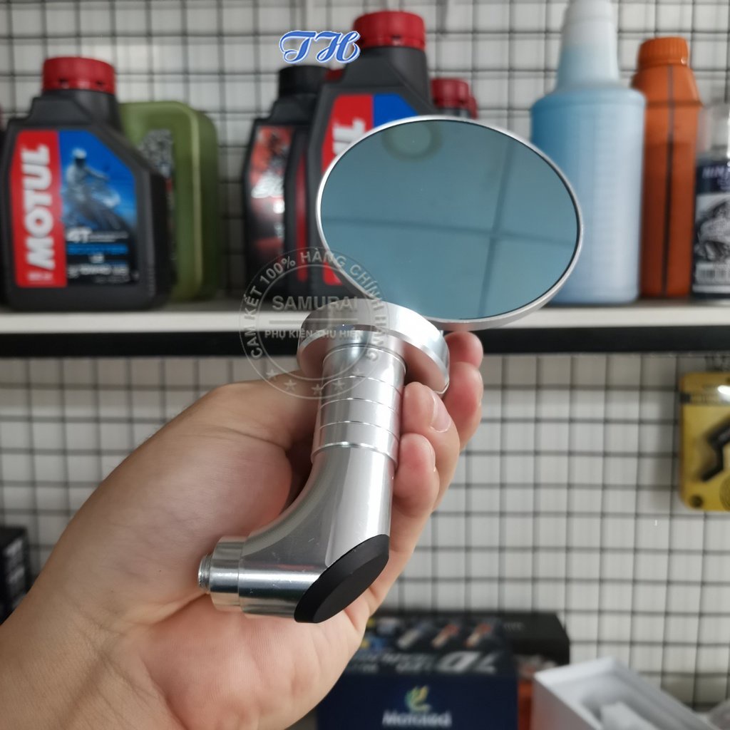 Kính chiếu hậu xe máy MView CRG 3D MẪU TRÒN gắn chân kính ( giá 1 cái )