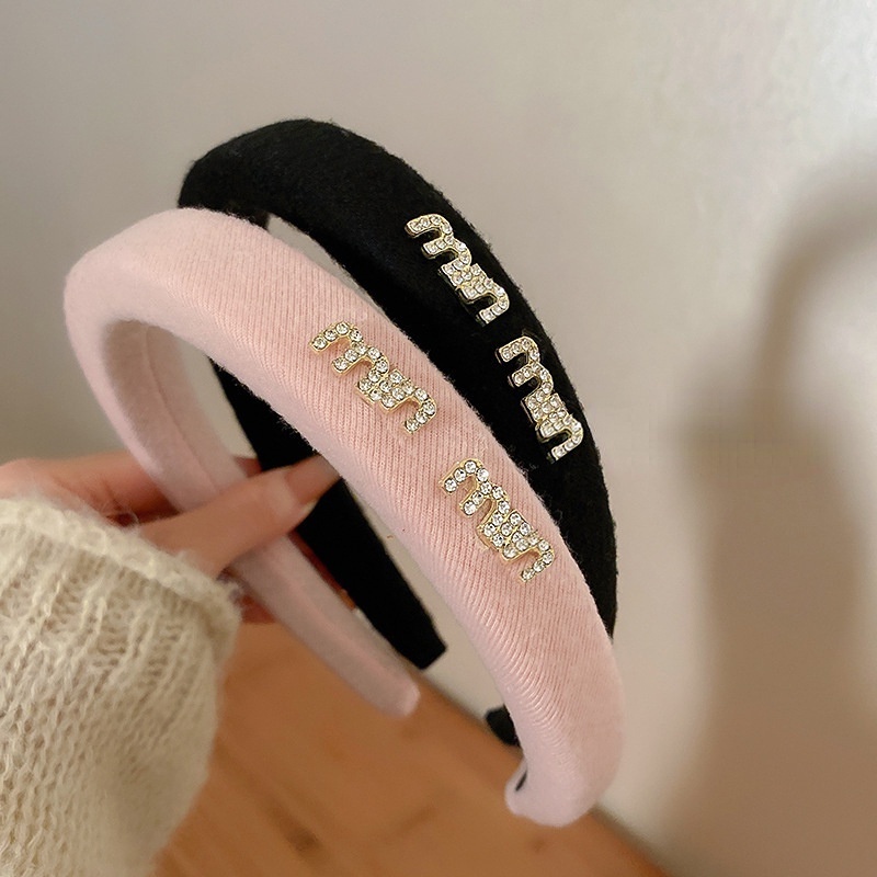 Dongdaemun Băng Đô Đính Kim Cương Chữ Tiếng Anh Đơn Giản Dễ Phối Đồ RYVN