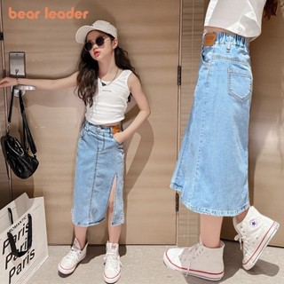 BEAR LEADER Chân váy jean Mỏng Thời Trang Mùa Hè 2023 Mới Mẻ Cho Bé Gái 4-15 Tuổi