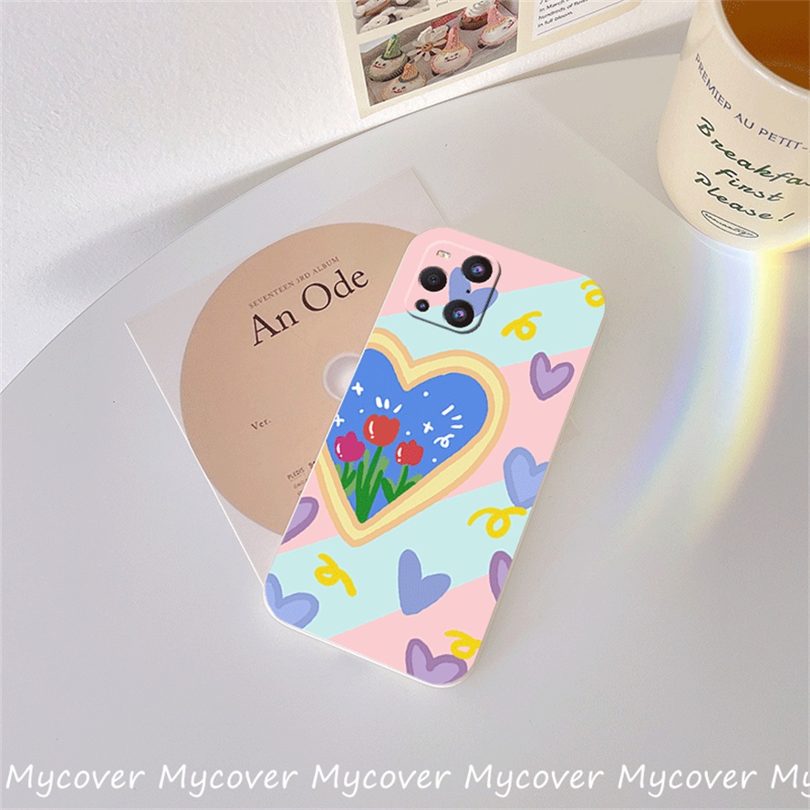 Ốp Điện Thoại Silicon Mềm Hình Trái Tim Kiểu Khung Ảnh Cho iPhone 14 13 12 11 Pro Max X XR Xs Max 6 7 8 Plus