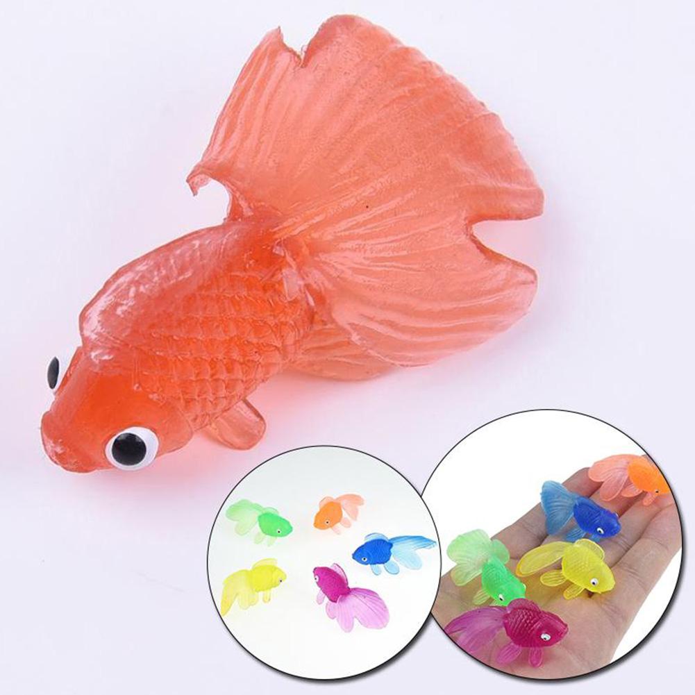 Set 10 Cá Vàng Cao Su Mềm Đồ Chơi Cho Bé Chơi Khi Tắm