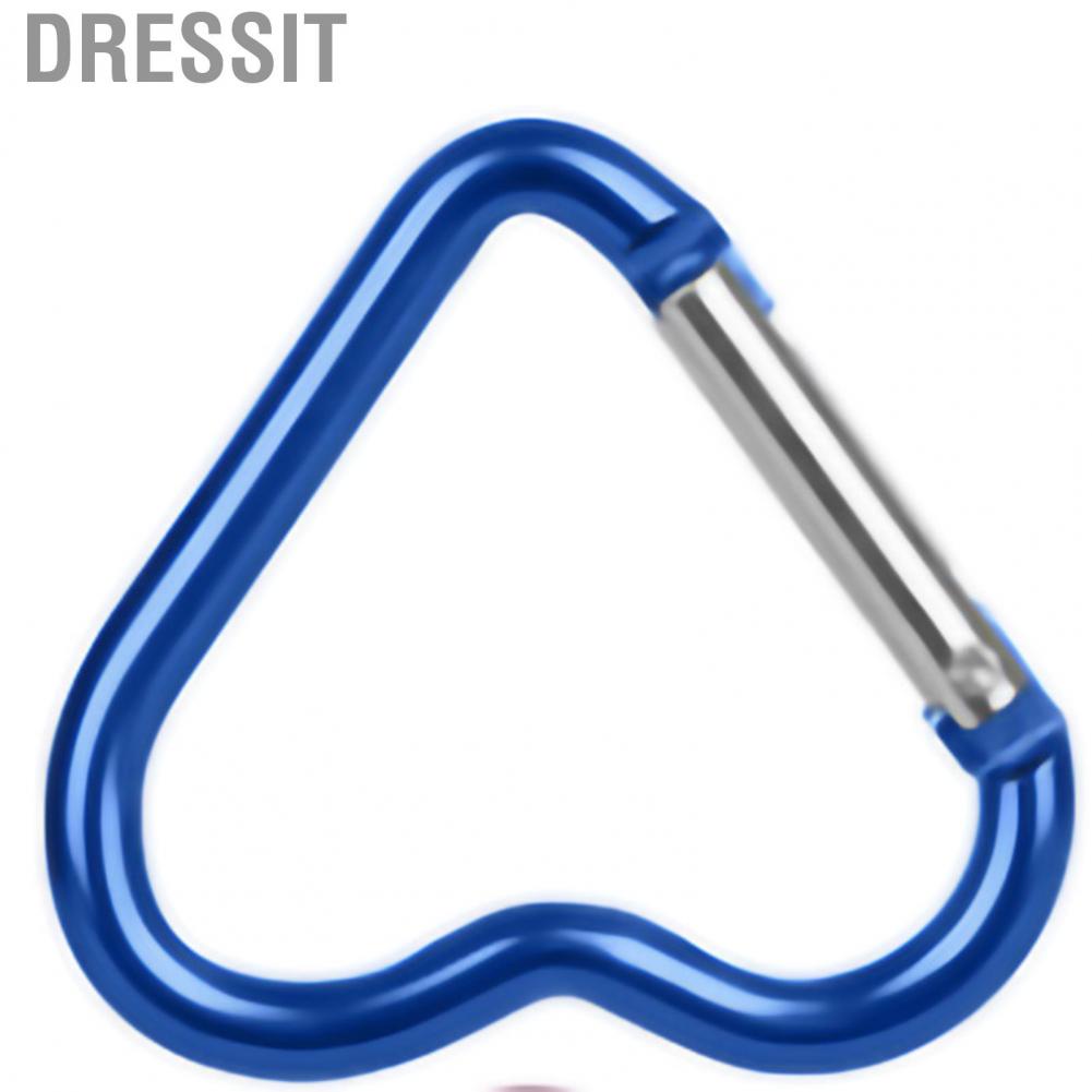 Dressit Aluminum Alloy Carabiner Heart Shaped Heavy Duty Metal Camping Hanging Buckle for Hiking Water Bottle Keychain