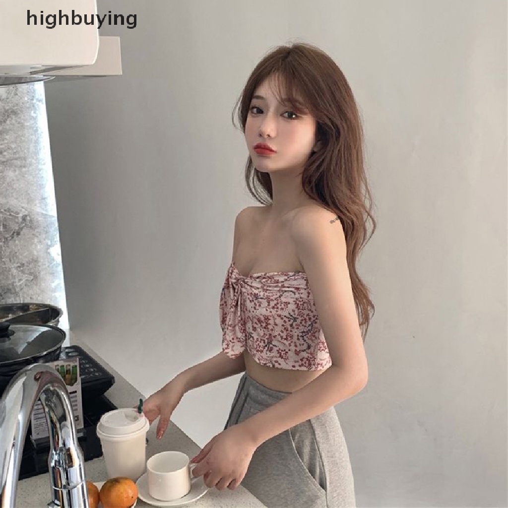 Hbvn Belle Áo hai dây In Họa Tiết Phong Cách Harajuku Mùa Hè Dễ Phối Đồ Thiết Kế Nơ Lãng Mạn Ins Modish Cho Nữ