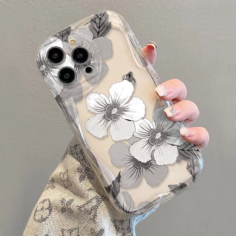 ✅Ốp Điện Thoại Mềm Chống Sốc Họa Tiết Hoa Cho iPhone14 / 13promax 12 / 11 7 / 8p xr / s Zd0