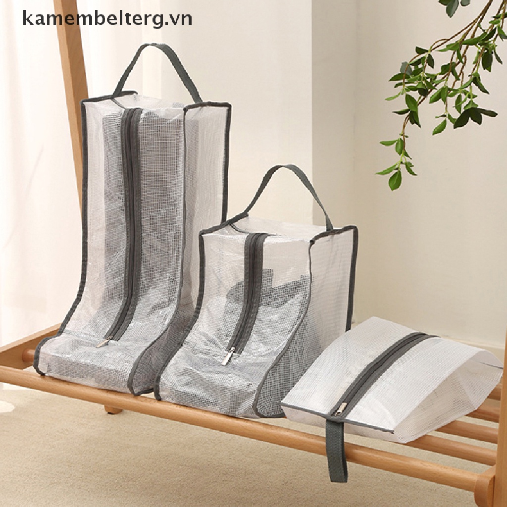 Túi Đựng Giày Bốt Trong Suốt Chống Nước Chống Bụi Có Khóa Kéo Tiện Dụng Mang Theo Du Lịch