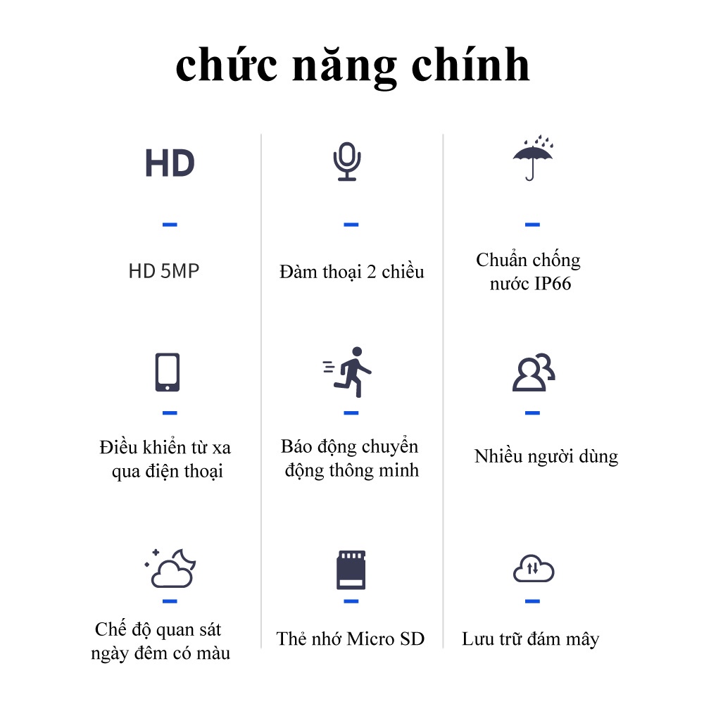 Camera wifi ngoài trời YooSee Full HD D16  5MP 16 Led Ban Đêm  PTZ MINI Xoay 360° Chống Nước Trợ Sáng Đàm Thoại 2 Chiều